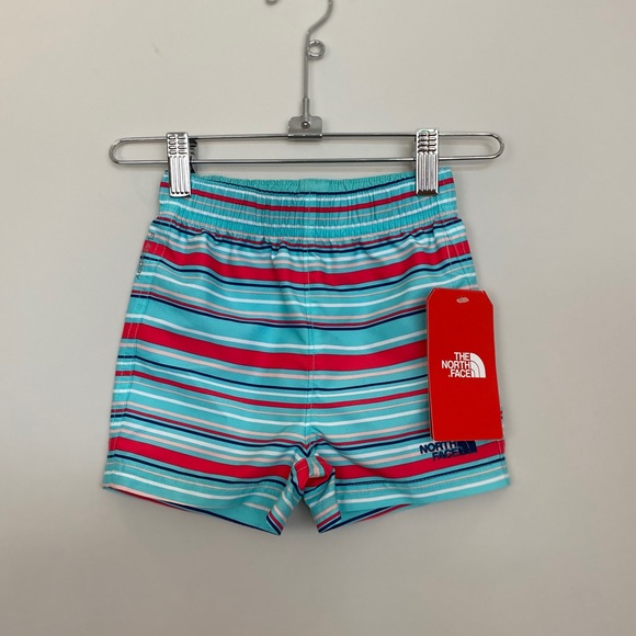 NEW North Face Infant Striped Water Shorts 6-12M - Picture 2 of 5